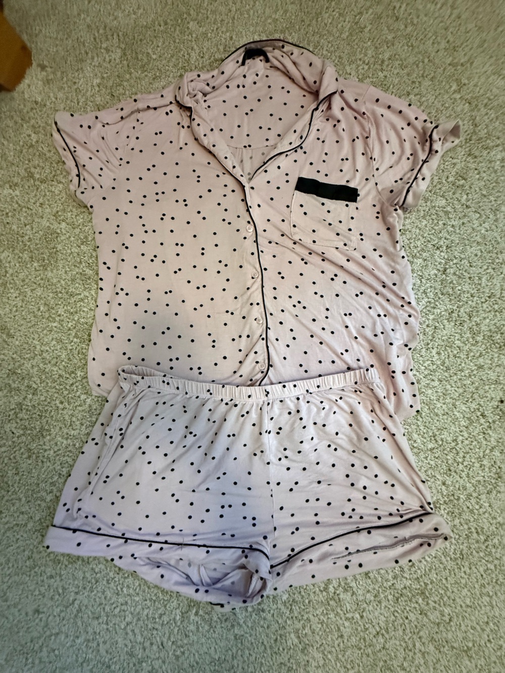 KATE SPADE Polka Dot Soft Pink Women's Pajama set